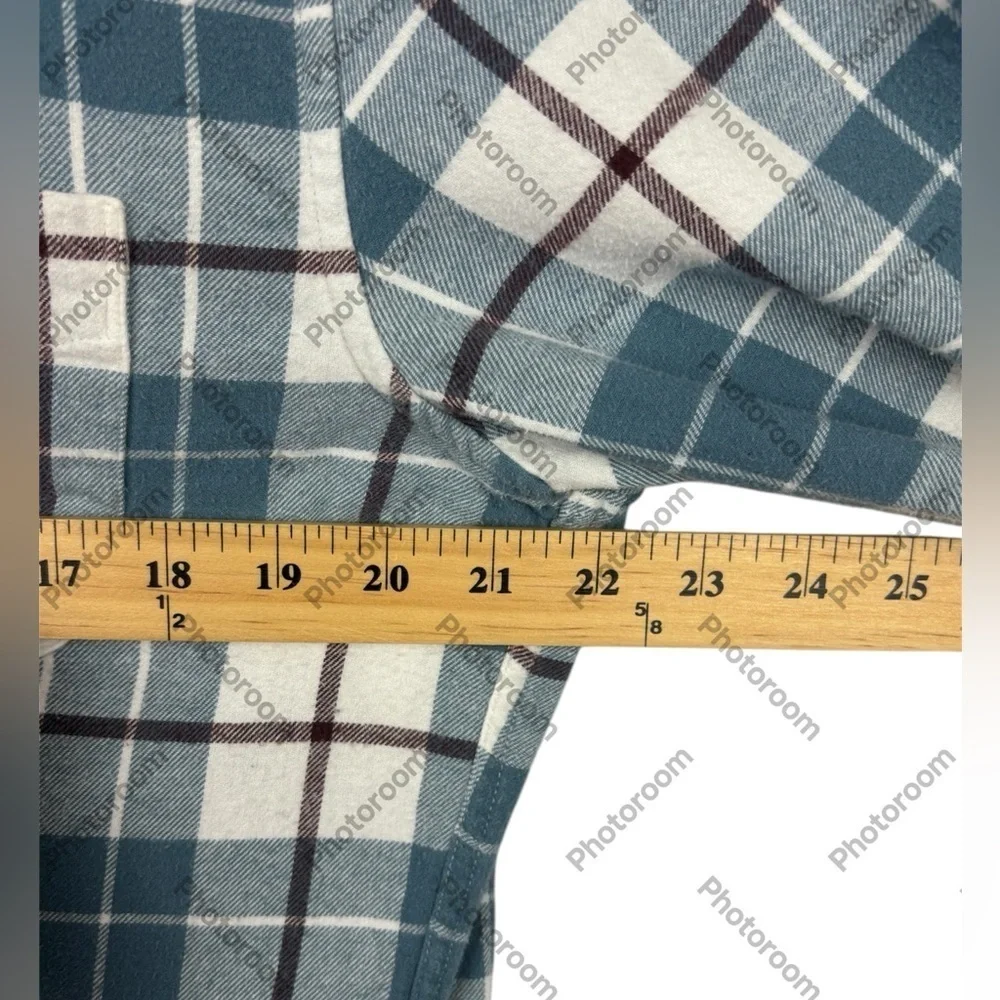 J Crew Mercantile Slim Fit Men’s Flannel Shirt Casual Fall Size Large Plaid - Picture 10 of 11